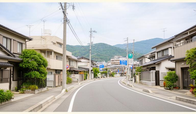 静岡市葵区の街並みと道路案内を示す所在地イメージ